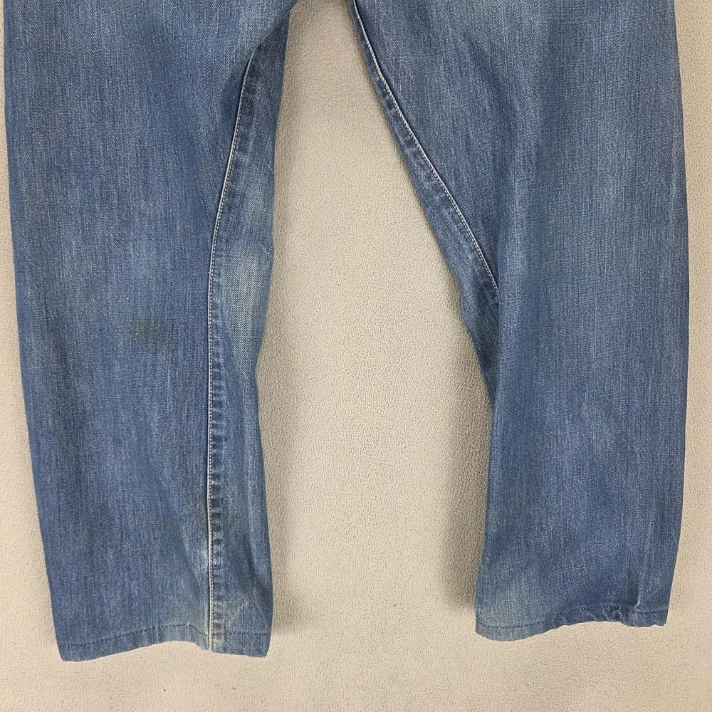 VTG Levis Engineered Jeans Mens Blue Twisted Medium Wash Altered Hem Fits 30x28